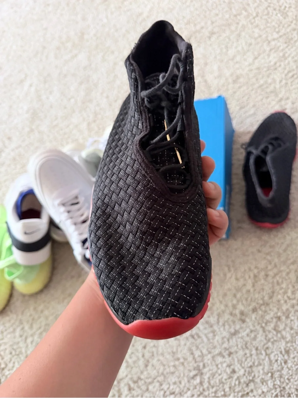 Jordan black and red future